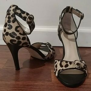 Animal Print Open Toe Heels